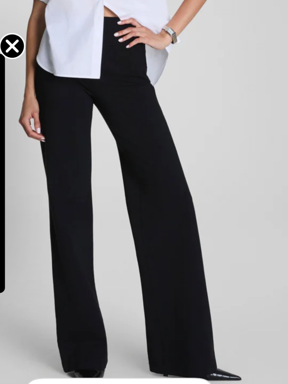 SPANX WMNS PONTE WIDE LEG PANT BLACK SIZE LARGE